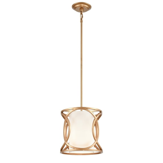 Elk Home 10-Inch Wide Ringlets Pendant, Contemporary, Matte Gold