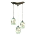 thumbnail image 1 of Elk Home 10-Inch Wide Vines Mini Pendant, Transitional, Satin Nickel, 1 of 3