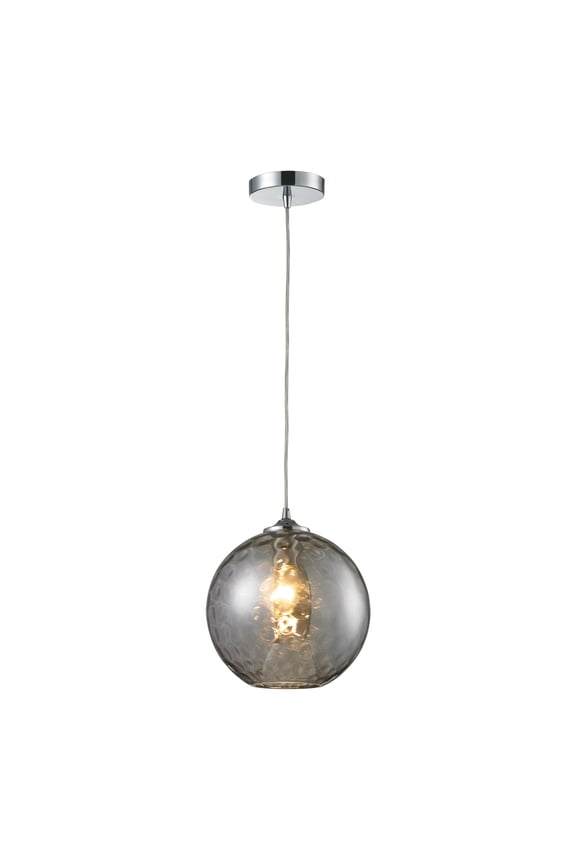 10-Inch Wide Watersphere Pendant, Modern, Polished Chrome