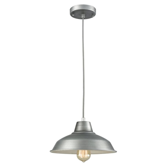 Elk Home 11-Inch Wide Classic Loft Pendant, Traditional-Weathered Zinc