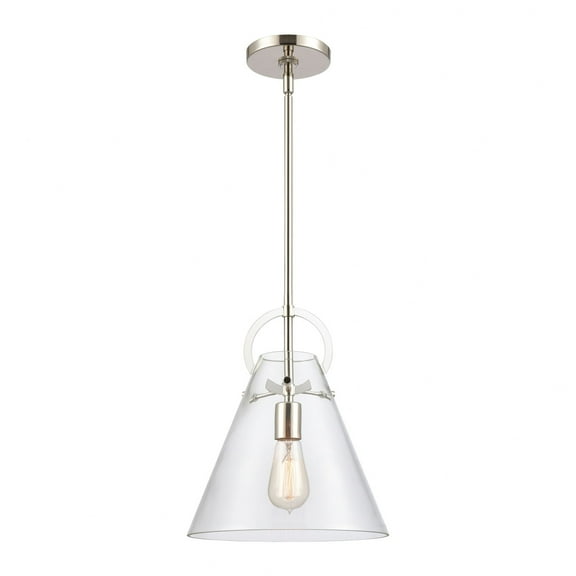 Elk Home 11-Inch Wide Gabby Pendant, Contemporary, Polished Nickel