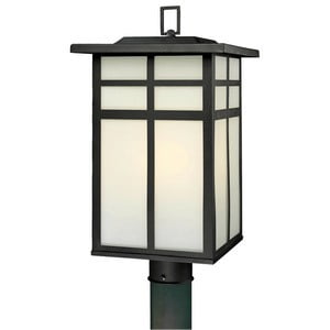 Elk Home 11-Inch Wide Mission Post Light, Transitional, Black