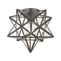 Elk Home 11-Inch Wide Moravian Star Flush Mount, Oil Rubbed Bronze