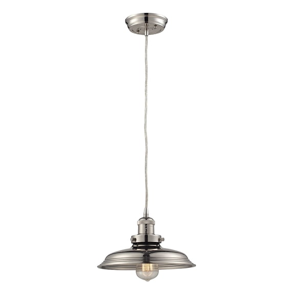 Elk Home 11-Inch Wide Newberry Mini Pendant, Polished Nickel