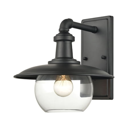 Elk Home 11-Inch Wide Outdoor Jackson Wall Sconce, Matte Black