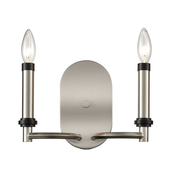Elk Home 11-Inch Wide Sunsphere Sconce, Transitional, Satin Nickel
