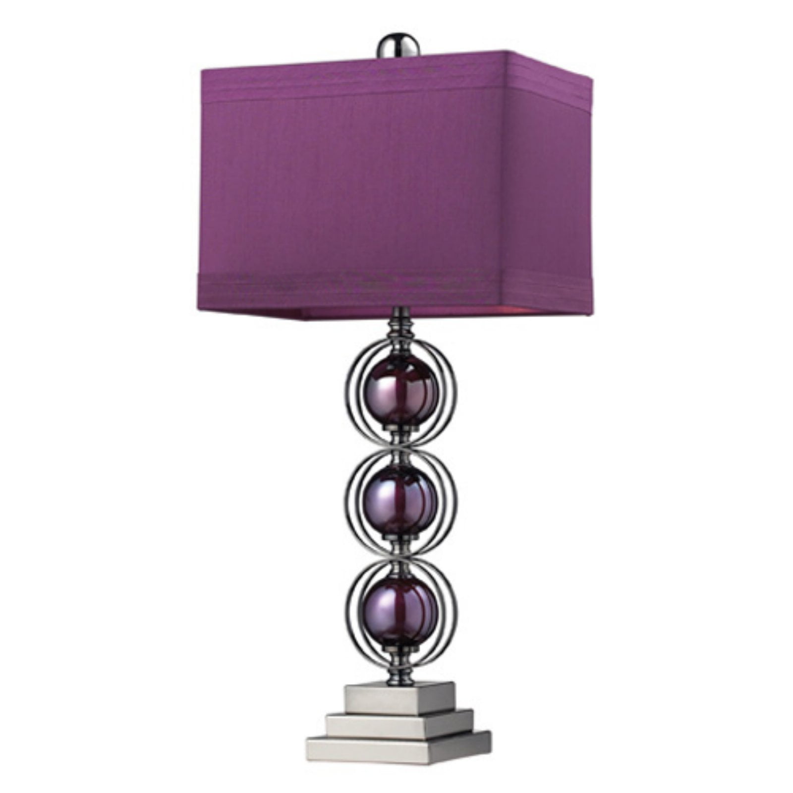 Alva 27'' Purple and Nickel Sculptural Table Lamp