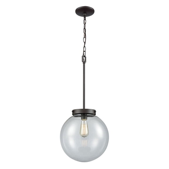 Elk Home 12-Inch Wide Beckett Pendant, Modern, Oil Rubbed Bronze