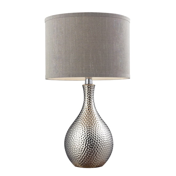 Elk Home Hammered Chrome 21.5-inch High 1-Light Table Lamp in Chrome