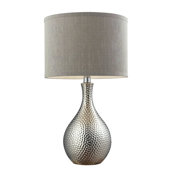 Elk Home Hammered Chrome 21.5-inch High 1-Light Table Lamp in Chrome