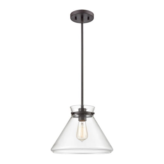 Elk Home Mickley 12-inch Wide 1-Light Mini Pendant in Oil Rubbed Bronze