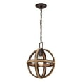 thumbnail image 1 of Elk Home 12-Inch Wide Natural Rope Pendant, Oil Rubbed Bronze, 1 of 5