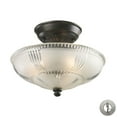 thumbnail image 1 of Elk Home 12-Inch Wide Restoration Semi Flush Mount, Oiled Bronze, 1 of 3