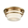 thumbnail image 1 of ELK Home 12-Inch Wide Riley Flush Mount, Transitional, Satin Brass 2-Light with Clear Glass Shades, 1 of 5