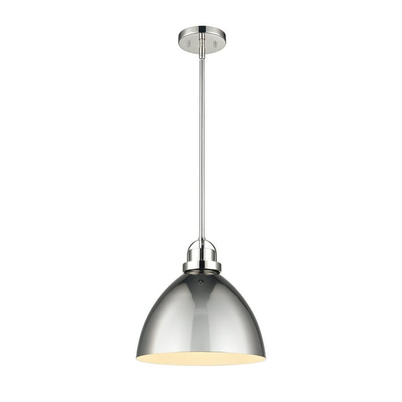Elk Home 12-Inch Wide Somerville Pendant, Transitional-Polished Nickel