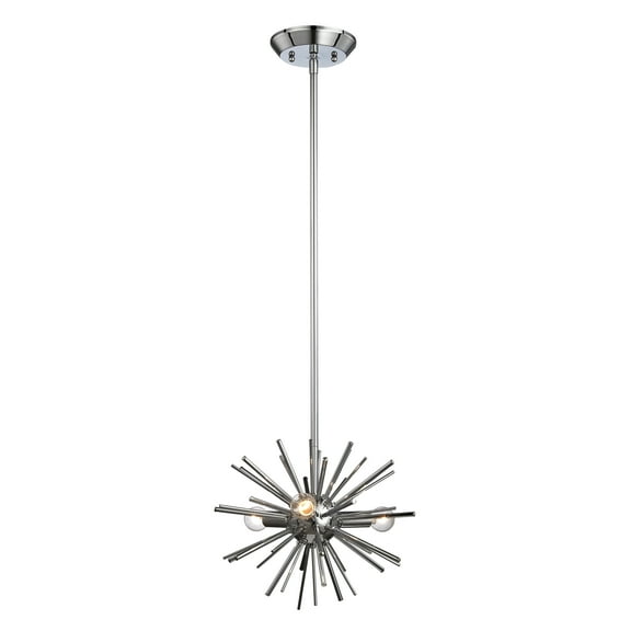 Elk Home 12-Inch Wide Starburst Pendant, Modern, Polished Chrome