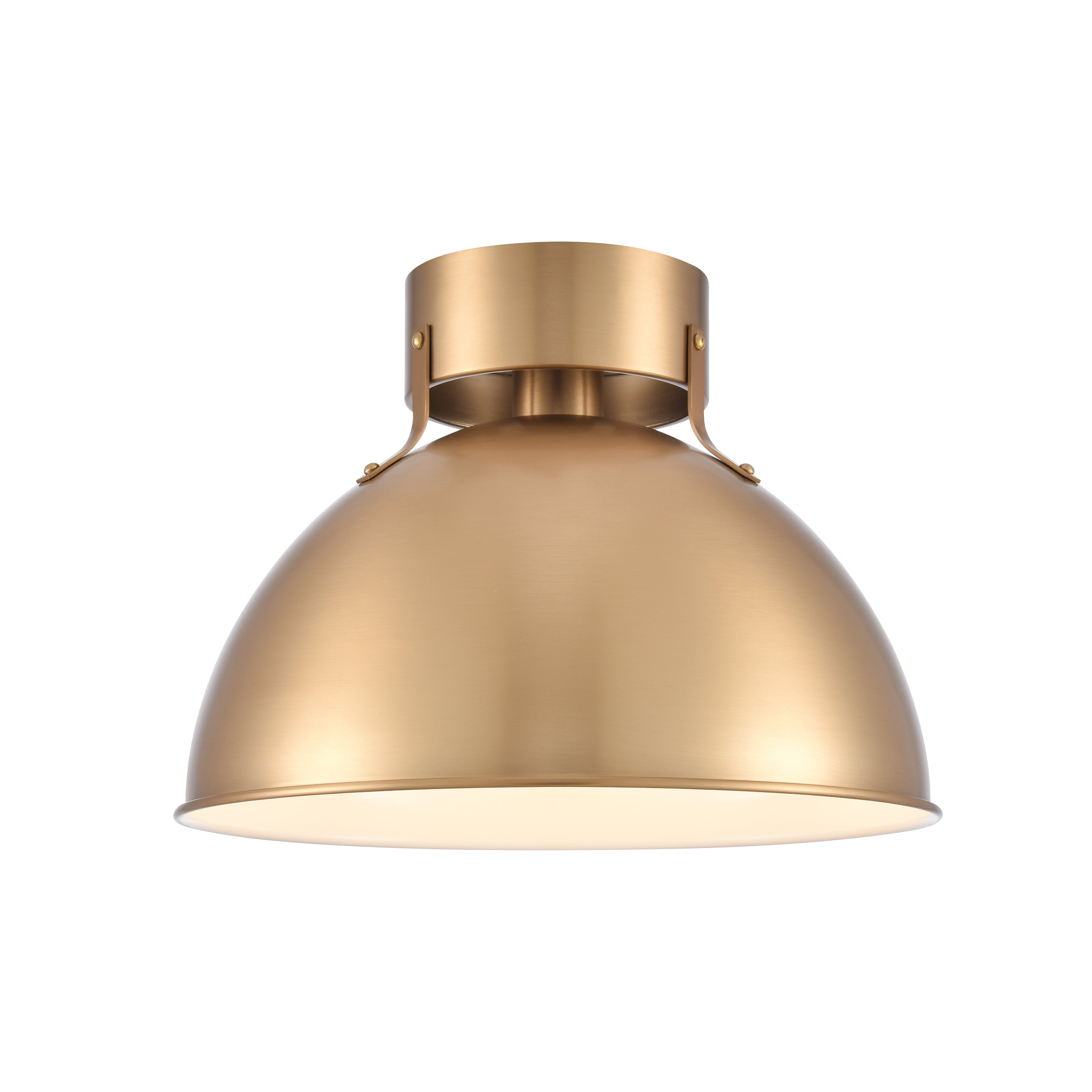 Elk Home 12-Inch Wide Zayne Semi Flush Mount, Modern, Brushed Gold