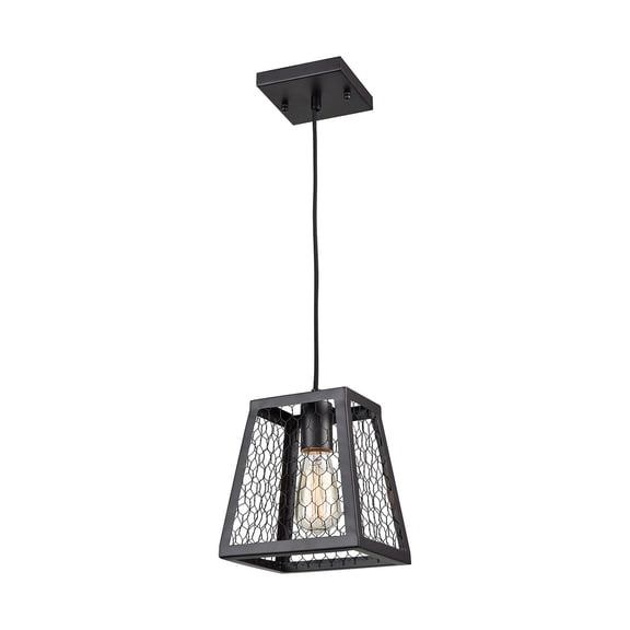 Elk Home 1217-1011 Grange 1 Light 7" Wide Cage Mini Pendant - Bronze