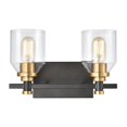 thumbnail image 1 of Elk Home 13-Inch Wide Cambria Vanity Light, Transitional, Matte Black, 1 of 2