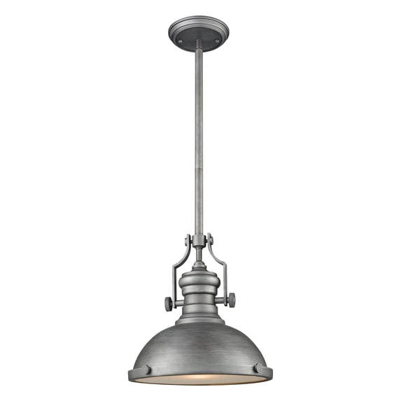 Elk Home 13-Inch Wide Chadwick Pendant, Transitional, Weathered Zinc