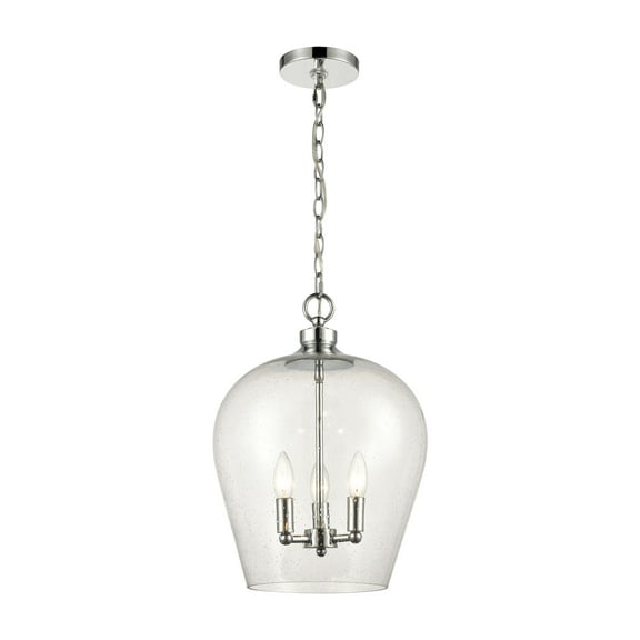 Elk Home 13-Inch Wide Darlene Pendant, Traditional, Polished Chrome