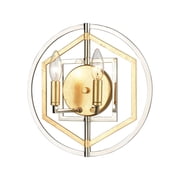 Elk Home 13-Inch Wide Geosphere Sconce, Contemporary, Polished Nickel