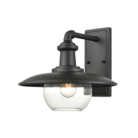 Elk Home Jackson 12-inch High 1-Light Outdoor Wall Sconce in Matte Black