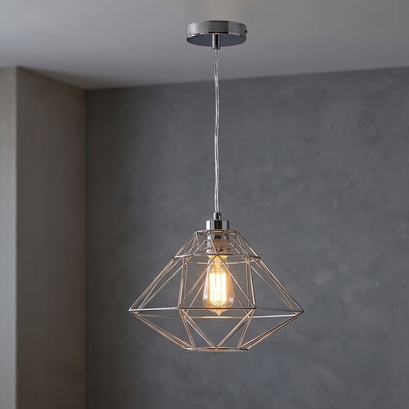 Elk Home 13-Inch Wide Paradigm Pendant, Modern/Contemporary, Chrome