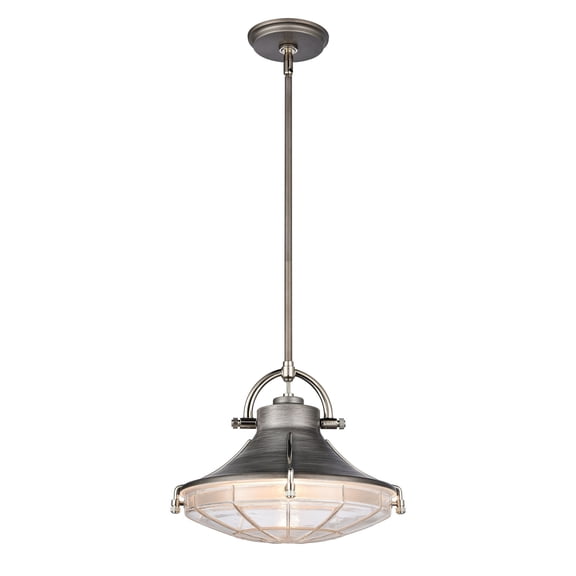 Elk Home 13-Inch Wide Urbanite Pendant, Transitional, Weathered Zinc