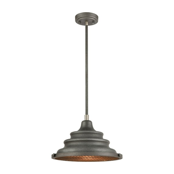 Elk Home 14-Inch Wide Carbondale Pendant, Traditional, Slate Mist