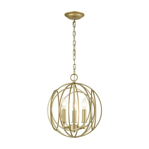 Elk Home 14-Inch Wide Loughton Chandelier, Modern, Golden Silver
