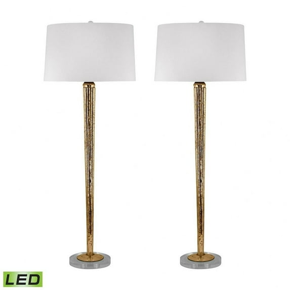 Elk Home 14-Inch Wide Mercury Glass Table Lamp, Gold Mercury