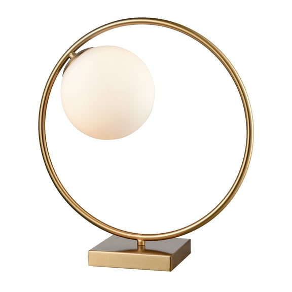 Elk Home 14-Inch Wide Moondance Table Lamp, Contemporary, Aged Brass