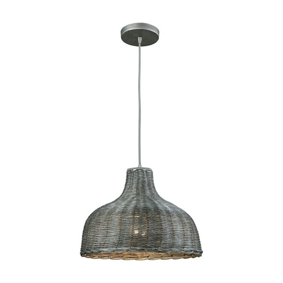 Elk Home 14-Inch Wide Pleasant Fields Pendant, Weathered Gray