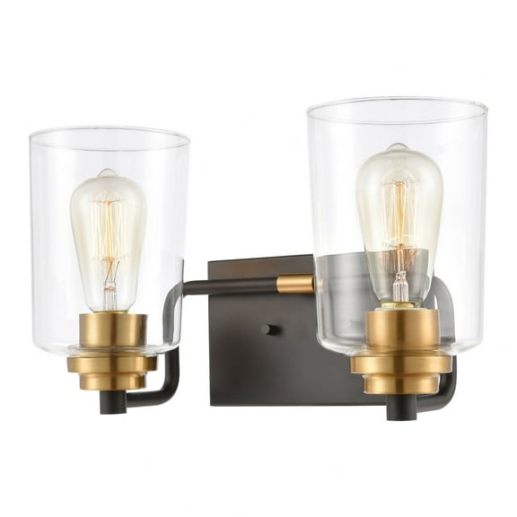 Elk Home 14-Inch Wide Robins Vanity Light, Transitional, Matte Black