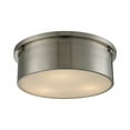 thumbnail image 1 of Elk Home 14-Inch Wide Simpson Flush Mount, Modern, Brushed Nickel, 1 of 2