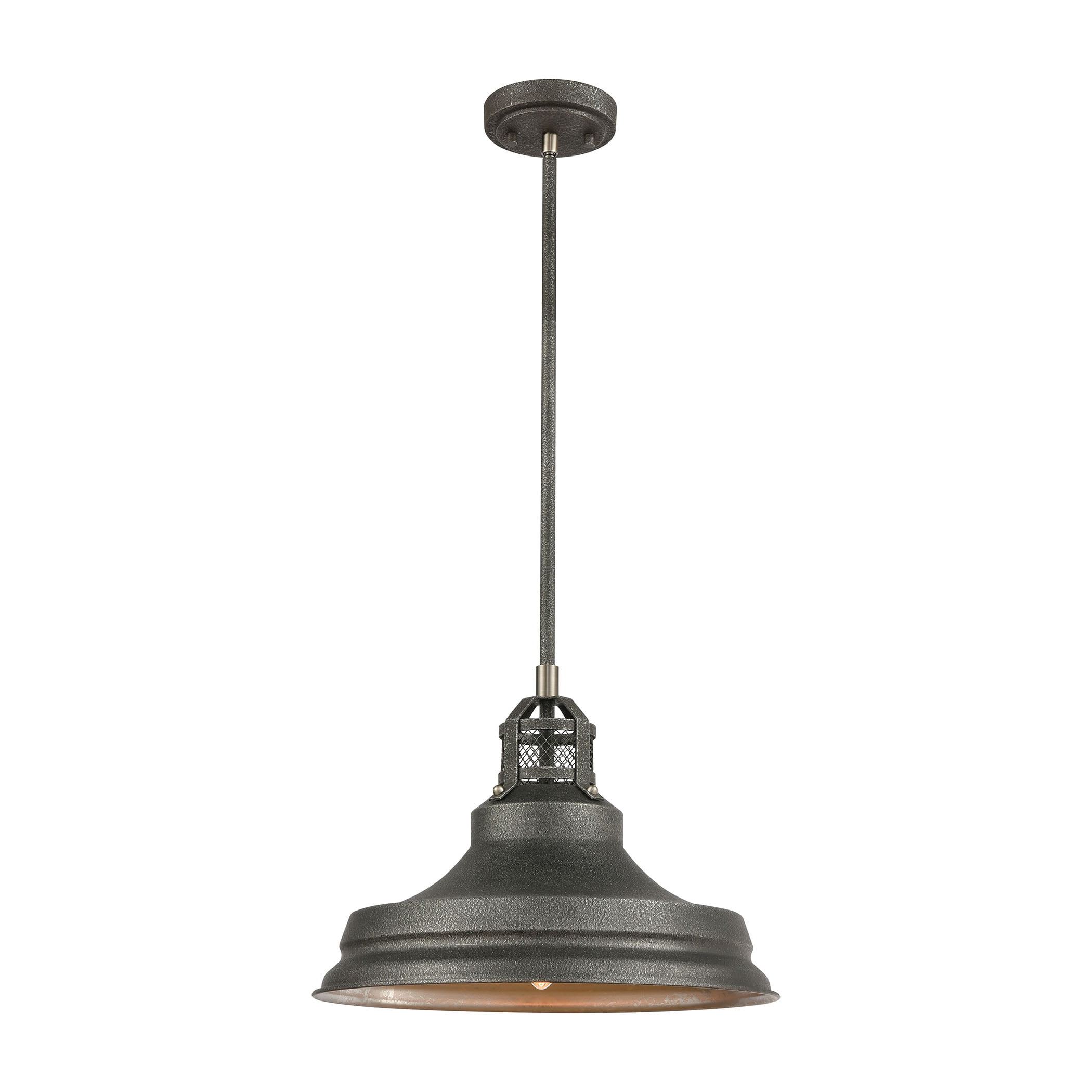 Elk Home 15-Inch Wide Carbondale Pendant, Traditional, Slate Mist