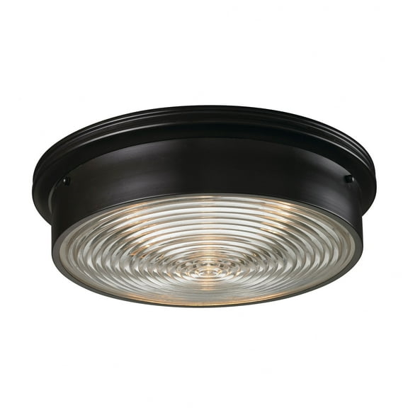 Elk Home 15-Inch Wide Chadwick Flush Mount, Transitional, Oiled Bronze