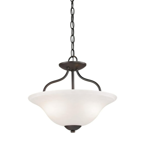 Elk Home 15-Inch Wide Conway Semi Flush Mount, Oil Rubbed Bronze