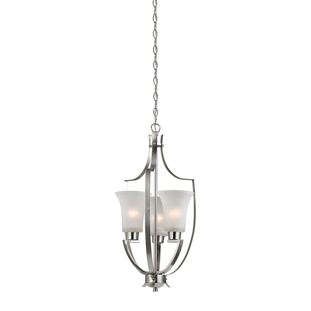 Elegant Thomas 15'' Wide Brushed Nickel 3-Light Pendant