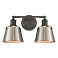 thumbnail image 1 of Elk Home 15-Inch Wide Holgate Vanity Light, Traditional, Charcoal, 1 of 3