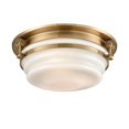 thumbnail image 1 of Elk Home 15-Inch Wide Riley Flush Mount, Transitional, Satin Brass, 1 of 2