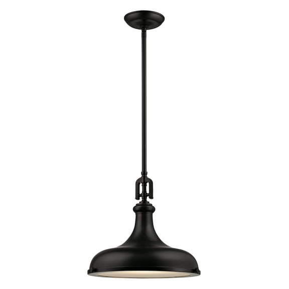 Elk Home 15-Inch Wide Rutherford Pendant, Transitional, Oiled Bronze