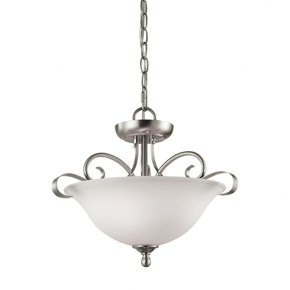 Elk Home 16-Inch Wide Brighton Semi Flush Mount, Brushed Nickel