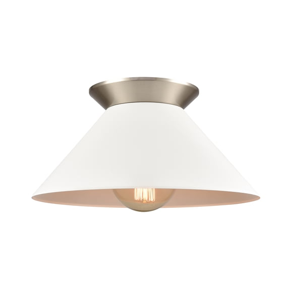 Elk Home 16-Inch Wide Cavendish Semi Flush Mount, Brushed Nickel