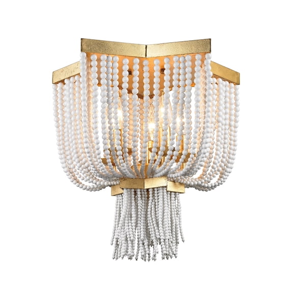 Elk Home 16-Inch Wide Chaumont Flush Mount, Antique Gold Leaf