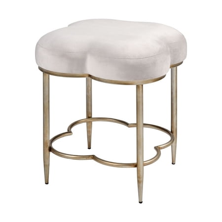 Elk Home 16-Inch Wide Eadith Bench - Ottoman, Antique Silver