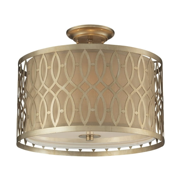 Elk Home 16-Inch Wide Estonia Semi Flush Mount Modern-Aged Silver