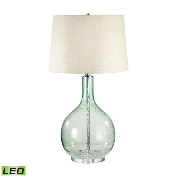Elk Home 16-Inch Wide Glass Table Lamp, Transitional, Green