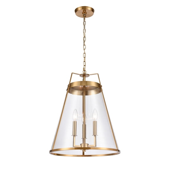 Elk Home 16-Inch Wide Judy Pendant, Transitional, Satin Brass